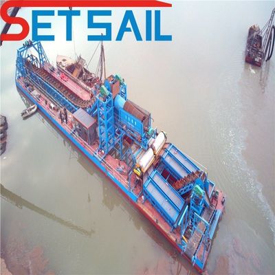 60m3-500m3 χωρητικότητα προσαρμοσμένη αλυσίδα κουβά άμμος χρυσή αποβρύχια με Trommel Screen
