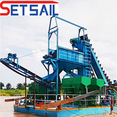5.5kw-50kw Drum Screen Motor Lake Μηχανήματα εξόρυξης χρυσού και διαμαντιών με αλυσίδα κουβάς CTN