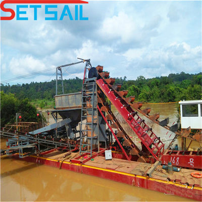 Αλυσίδα Bucket River Sand Gold Dredge εξοπλισμός για διαμάντι ΗΠΑ νομίσματος προσαρμογή