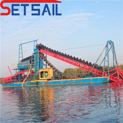 Μηχανή εξόρυξης χρυσού από το Chain Bucket River κατασκευασμένη με συσκευή μετανάστευσης 4kw X 3-10kw X3