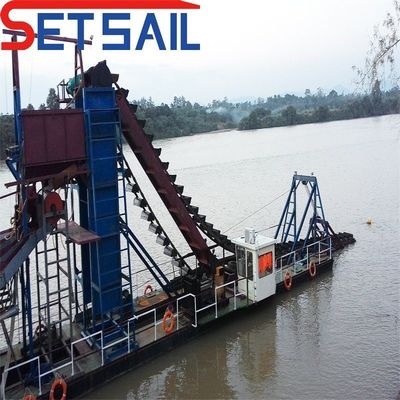 Μηχανή εξόρυξης χρυσού από το Chain Bucket River κατασκευασμένη με συσκευή μετανάστευσης 4kw X 3-10kw X3