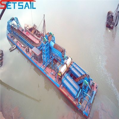 1.0m-2m High Chain Bucket Gold Dredger για ομαλή εξόρυξη σε ρηχά νερά