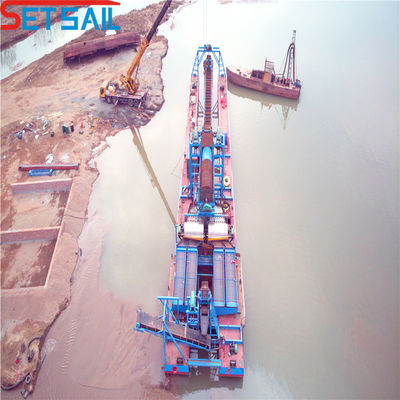 1.0m-2m High Chain Bucket Gold Dredger για ομαλή εξόρυξη σε ρηχά νερά