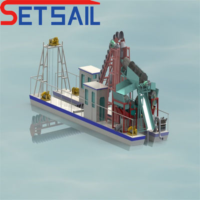 Προσαρμοσμένη Αλυσίδα Bucket River Gold Dredger με Trommel Screen Περιλαμβάνεται το κόστος αποστολής