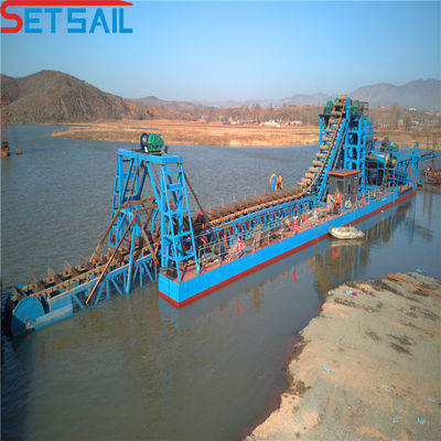Προσαρμοσμένη αλυσίδα απόδοσης Bucket River Gold Dredger με 128-176PCS Chian Ποσότητα