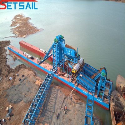 Προσαρμοσμένη αλυσίδα απόδοσης Bucket River Gold Dredger με 128-176PCS Chian Ποσότητα