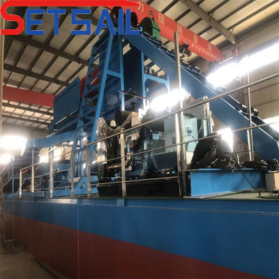 Δύναμη αντλίας ένεσης 7.5kw-50kw Αλυσίδα Bucket River Εξοπλισμός εξόρυξης χρυσού και διαμαντιών