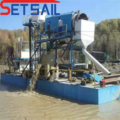 Αλυσίδα Bucket River Χρυσό και διαμάντια εξορυκτικό πλοίο με ανύψωση ισχύος κινητήρα 7.5kw-100kw