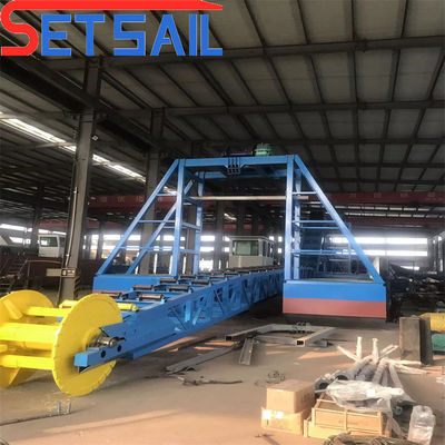 Ναυτικό χάλυβα 100m3/Hr Bucket Chain Gold Dredger για την εξόρυξη διαμαντιών River Lake