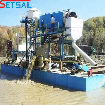 5.5kw-20kw Durm Screen Power Reservoir Chain Bucket Mining Dredger για την λίμνη Gold