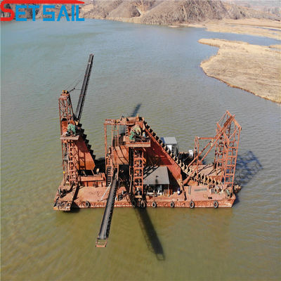 5.5kw-20kw Durm Screen Power Reservoir Chain Bucket Mining Dredger για την λίμνη Gold