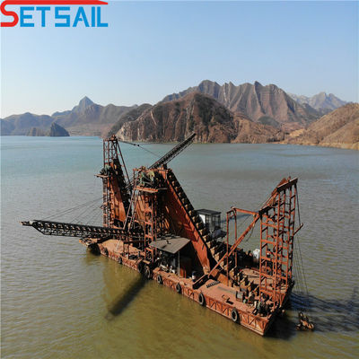 5.5kw-20kw Durm Screen Power Reservoir Chain Bucket Mining Dredger για την λίμνη Gold