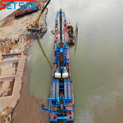 5.5kw-20kw Durm Screen Power Reservoir Chain Bucket Mining Dredger για την λίμνη Gold
