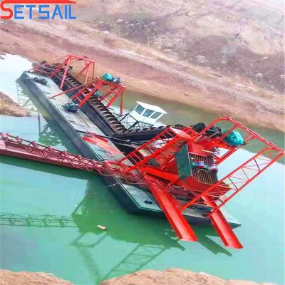 Αλυσίδα Bucket River εξόρυξη χρυσού και διαμαντιών αποβρύχιση με 5.5kw-50kw Drum Screen Motor