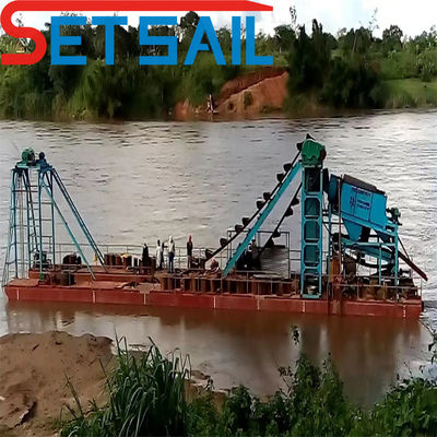 Ηλεκτρική QHMB-3 Lake Chain Bucket Gold Mining Dredger για τον ποταμό Διαμάντι σε προσιτή τιμή