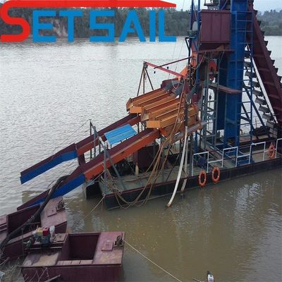 Ηλεκτρική QHMB-3 Lake Chain Bucket Gold Mining Dredger για τον ποταμό Διαμάντι σε προσιτή τιμή
