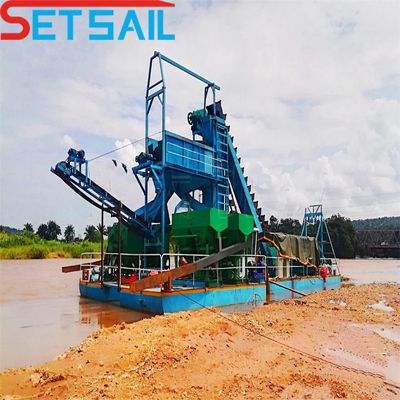 3300.00cm * 880.00cm * 225.00cm Μέγεθος πακέτου Lake Gold Diamond Dredger για μηχανή εξόρυξης