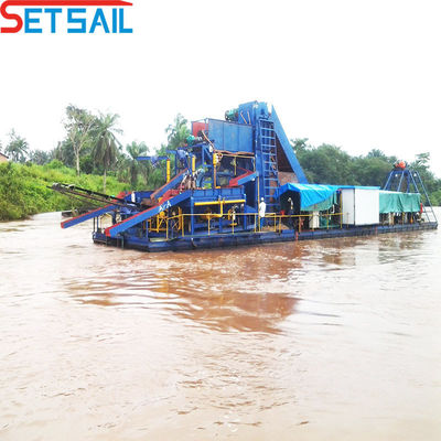75kw-150kw Generator Power Chain Bucket Gold Dredger για την εξόρυξη και ανάκτηση χρυσού
