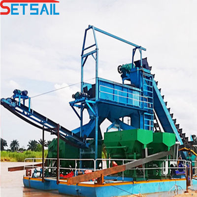 75kw-150kw Generator Power Chain Bucket Gold Dredger για την εξόρυξη και ανάκτηση χρυσού