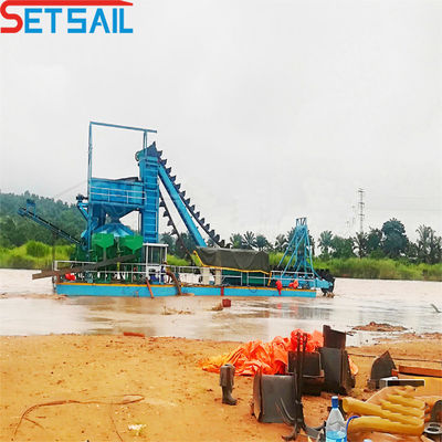 75kw-150kw Generator Power Chain Bucket Gold Dredger για την εξόρυξη και ανάκτηση χρυσού