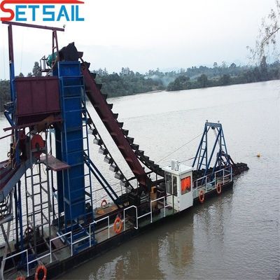 75kw-150kw Generator Power Chain Bucket Gold Dredger για την εξόρυξη και ανάκτηση χρυσού