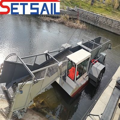 50m3 Μαξ. χωρητικότητα φόρτωσης Υδρόβιος συλλέκτης ζιζανίων για την εξάλειψη πλωτών απορριμμάτων